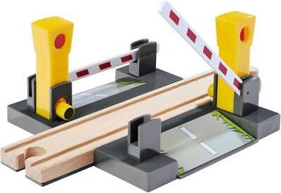 Eichhorn Schienenbahn 100006500 Bahnübergang 4-tlg FSC zertifiziertes Buchenholz