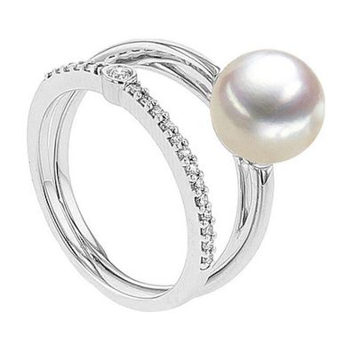 Luna-Pearls - 005.0981 - Ring - 585 Weißgold - Süßwasser-Zuchtperle 9-9.5mm