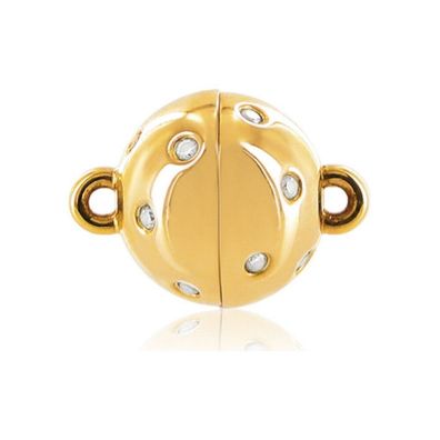 Luna-Pearls - 665.0092 - Magnetschließe - Brillanten 0.18ct H-si - 585 Gelbgold