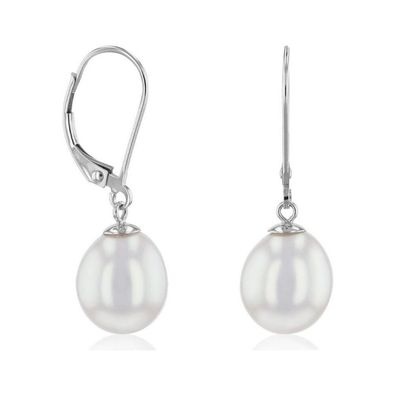 Luna-Pearls - HS1174 - Ohrhänger - 585 Weißgold - Süßwasser-Zuchtperle