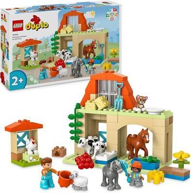 Lego DUPLO Town Tierpflege auf dem Bauernhof Spielzeug für Kinder ab 2 Jahre