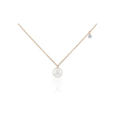 Luna-Pearls - 214.0345 - Collier - 750 Rotgold - Diamant 0,06 ct. - 45cm