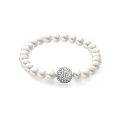 Luna-Pearls - 104.0179 - Armband - 925Silber rhodiniert - Süßwasser-Zuchtperle