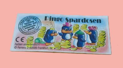 Beipackzettel Pingo Spardose Pingo Banker