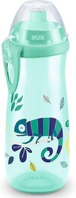 NUK Sports Cup Kinder Trinkflasche mit Chamäleon-Effekt 24+ Monate | 450ml, grün