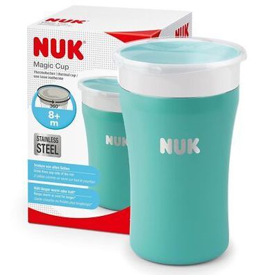NUK Magic Cup Trinklernbecher Aus Edelstahl | Ab 8 Monaten | 230ml, BPA-Frei