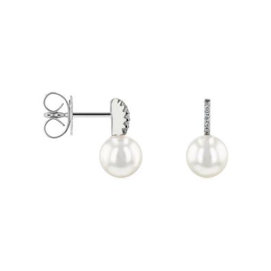 Luna-Pearls - HS1259 - Ohrstecker - 750 Weißgold - Brillant H/SI 0,03 ct