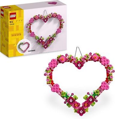 LEGO Herz-Deko Set, BAU-Spielzeug für Kinder, Mädchen und Jungen ab 9 Jahren