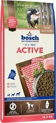 Bosch HPC Active | Hunde-Tockenfutter für ausgewachsene Hunde aller Rassen, 15kg