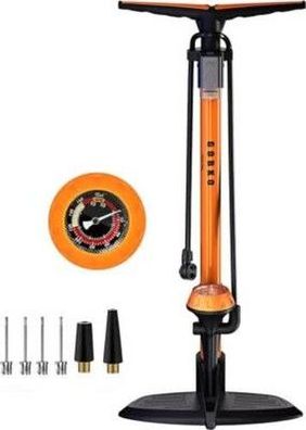 GOBKO Fahrradpumpe Fahrrad-Standpumpe mit Manometer, Pumpe: 160 Psi und 11 Bar