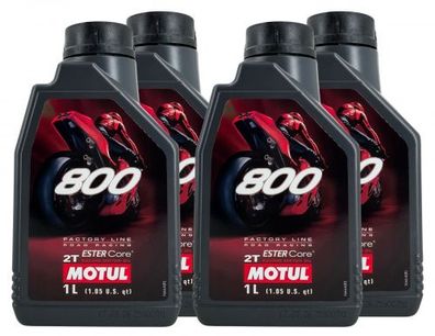 Motul 800 Factory Line Road 2T 4x1 Liter