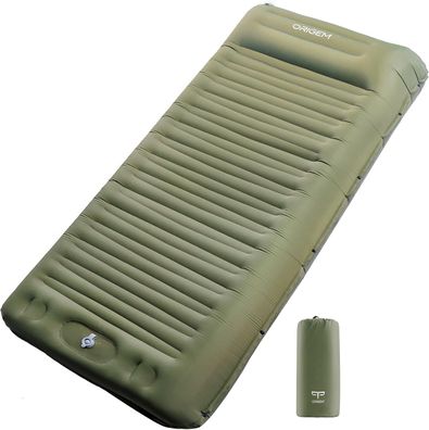 Origem Isomatte Camping Selbstaufblasend, 14cm Ultraleichte Schlafmatte, grün