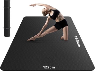 Hapbear Yogamatte XXL- Groß Yoga Matte, Sportmatte Fitnessmatte (183x122x0,6cm)