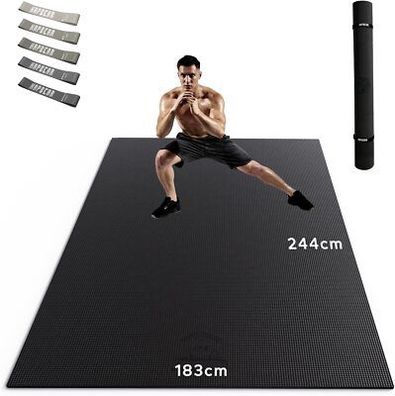 APBEAR Yogamatte XXLGroß Breit Sportmatte Fitnessmatte Rutschfest 183×244cm×8mm