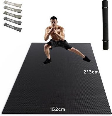 APBEAR Yogamatte XXL Breit Sportmatte Fitnessmatte Rutschfest (213×152cm×8mm)