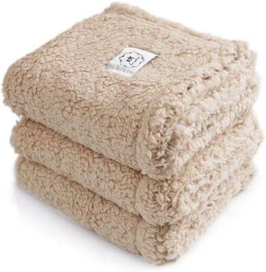Luciphia Hundedecke Katzendecke Waschbar, 3 Decken für Kleine Hunde (45 x 75 cm)