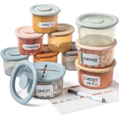 Moonkie 10-Pack Babybrei Einfrieren Behälter Silikon | Beikost Baby Zubehör