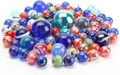HAKACC Bunte Glasmurmeln, 680g Murmeln Glas Kinder Murmel-Spiel Deko Spielzeug