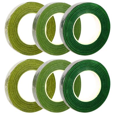 HAKACC 6x Floristenband Flora Kreppband 12mm Floristik Kreppband 27m pro Rolle