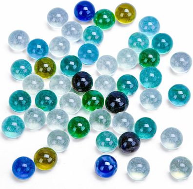 HAKACC Murmeln Glas, 50 STK. Muggelsteine bunt Kinder Deko Kugeln Spielzeug