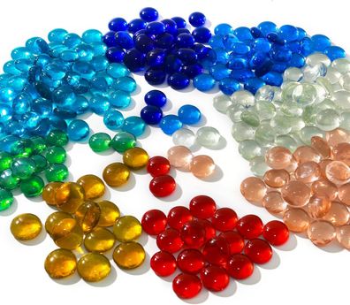 HAKACC Glasnuggets bunt, 1800g Glassteine Deko Glassteine bunt Muggelsteine