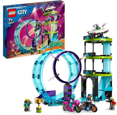 LEGO 60361 City Stuntz Ultimative Stuntfahrer-Challenge, 3-in-1 Stunts, Kinder