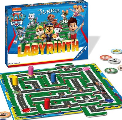 Paw Patrol Junior Labyrinth, 20799, das bekannte Brettspiel von Ravensburger