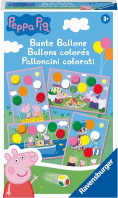 Ravensburger Mitbringspiel 20853 Peppa Pig Bunte Ballone Lustig Farbwürfelspiel