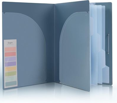 SKYDUE Dokumentenmappe A4, Fächermappe A4 Mit 5 Pockets & 2 Fächern A4 Mappe