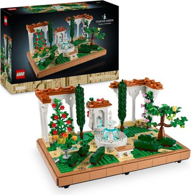 LEGO Icons Springbrunnengarten - Miniatur Bauset für Erwachsene (10359)