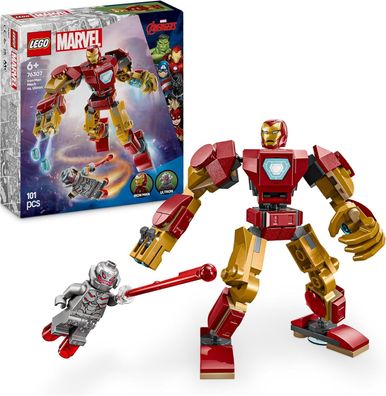 LEGO Marvel Iron Man Mech vs. Ultron - Superhelden Spielzeug mit 2 Minifiguren