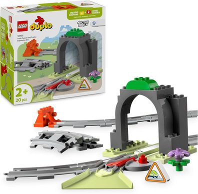 LEGO DUPLO Town Eisenbahntunnel und Schienen – Erweiterungsset, Geschenk (10425)