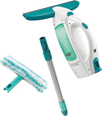 Leifheit Fenstersauger Set Dry & Clean mit Stiel & Einwascher für 360° Reinigung