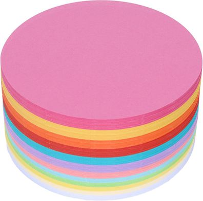Vgoodall 500 Blatt Origami Papier Rund 15cm Faltpapier Farbiger Karton 12 Farben