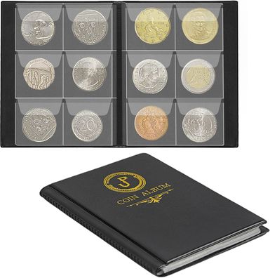 Uncle Paul Münzalbum Münzhalter Münzsammlung Buch Geld für Sammler, 60 Taschen