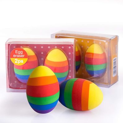 Kesote 4x Radiergummi Ostereier Radierer Deko Bunt für Ostern Geschenk Kinder