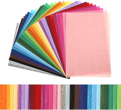 Kesote 300x Seidenpapier 30 Farben Buntes Papier A4 Bastelpapier 29 x 20 cm