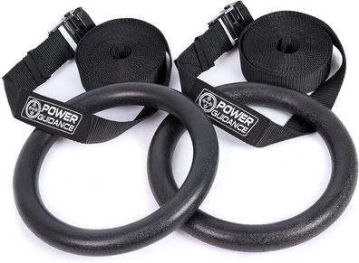 POWER Guidance Turnringe Holz Gymnastikringe verstellbare Buckles Straps, Sport