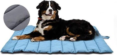 XIAPIA wasserdichte Hundematte für Outdoor, Hundebett 110 x 68 cm (Blau/Grau)