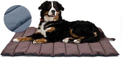 XIAPIA wasserdichte Hundematte für Outdoor, Hundebett 110x68 cm (Braun/Blau)