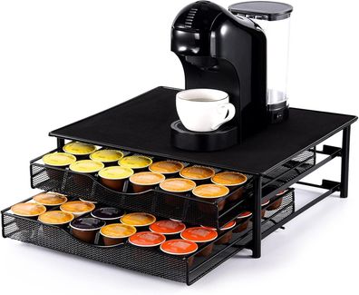 SYSYLY Kaffee Kapselhalter Schubladen kompatibel für Dolce Gusto, für 72 Kapseln