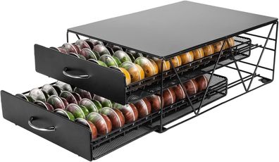 SYSYLY Kapselhalter Schubladen Kapseln, Nespresso Vertuo, Organizer 80 Kapseln