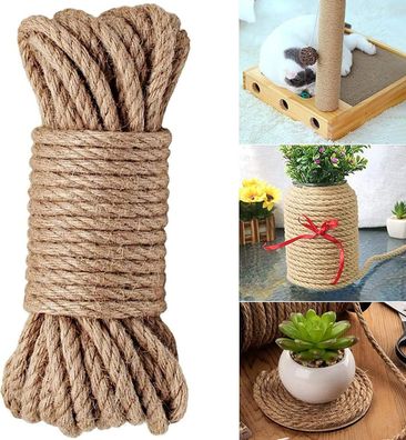 Juteschnur Garten Jutegarn Seil Dicke Schnur Bastelschnur Verpackung 10mm-10M