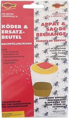 Insektenfalle Redtop Casa Verde Fliegenfalle Redtop XL Nachfüllpack
