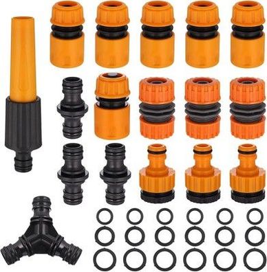 Hejo Schlauchverbinder Set, 1/2 Zoll ABS-Material Gartenschlauch Anschluss Set