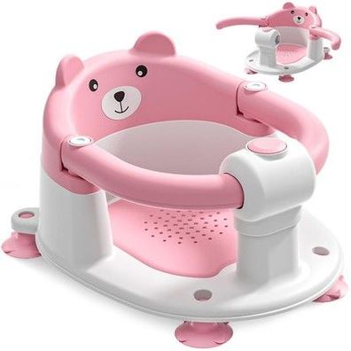 Badewannensitz Baby ab 6 Monate, Bär Rutschfester Badesitz Baby mit 4 Saugnäpfen