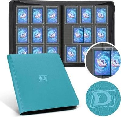 Deoyibu Toploader Binder Alben 100% für 288 Sammelkarten Toploader - PU-Leder