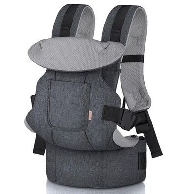 GAGAKU Babytrage, Babys & Kleinkinder 0-36 Monate, Einfaches tragen (Dunkelgrau)