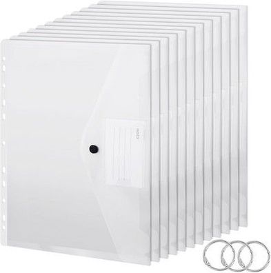 BOENFU Dokumententasche A4 Abheftbar, 20 Stück Transparent Dokumentenmappe A4