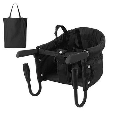 Surplex Tischsitz Faltbar Babysitz, Baby Hochstuhl Sitzerhöhung bis 15kg schwarz